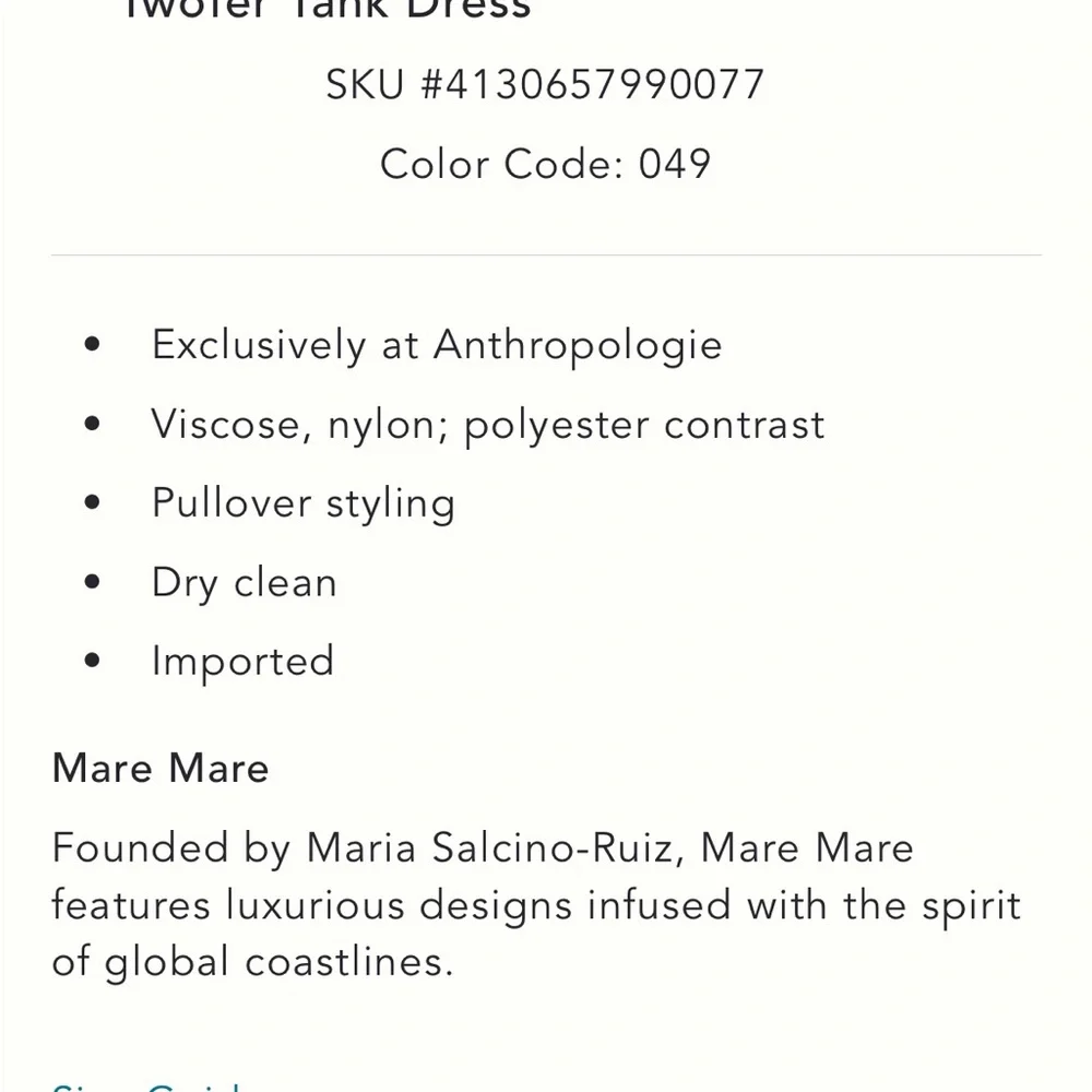 NWT Mare Mare L Knit Slip Tank Dress Anthropologie - Picture 4 of 6